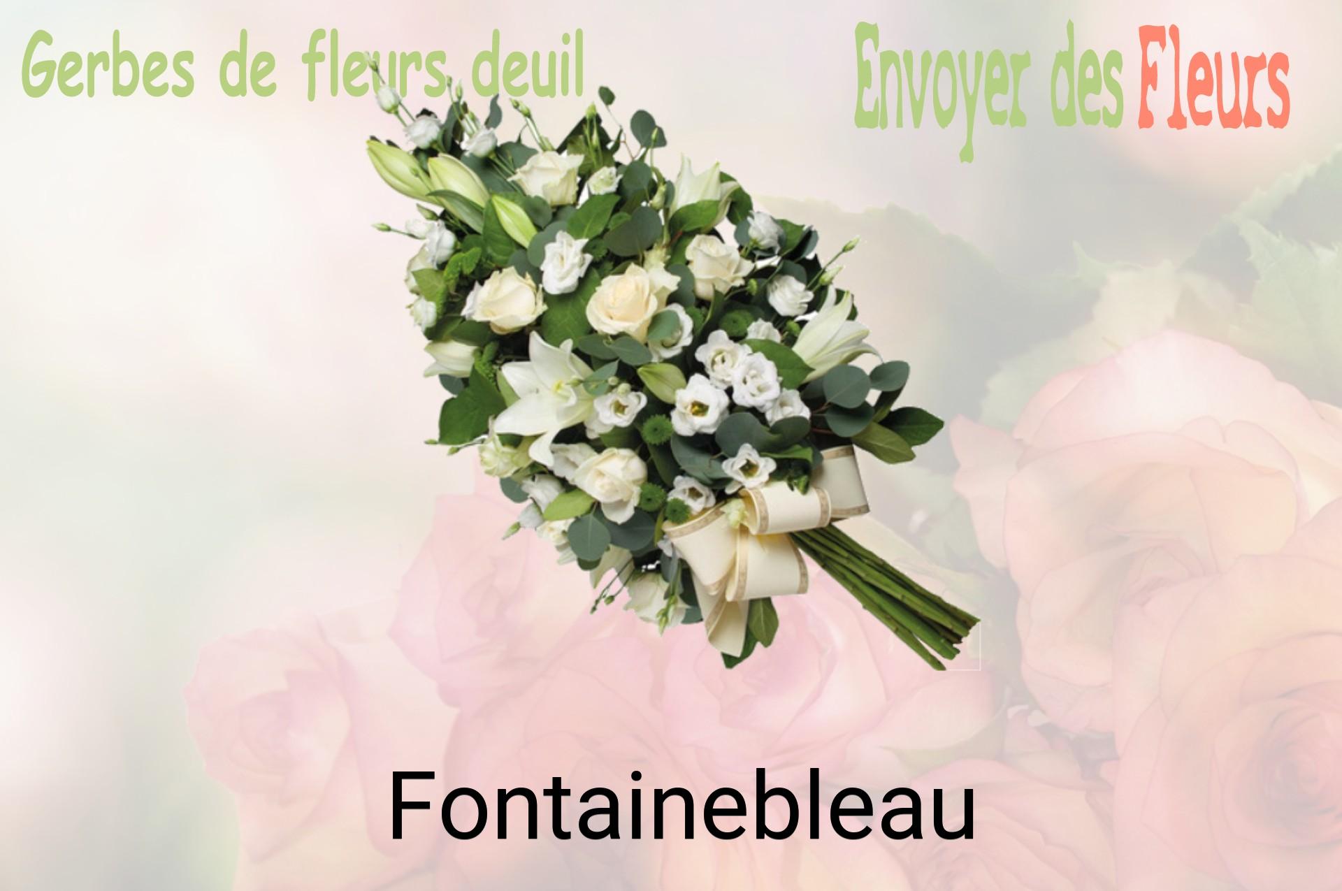 Gerbe de fleurs de deuil livrée à Fontainebleau